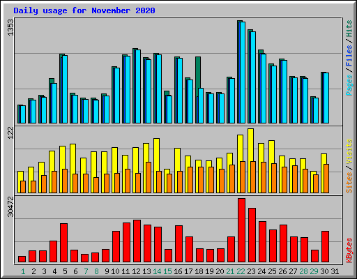 Daily usage for November 2020