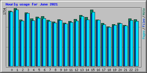 Hourly usage for June 2021